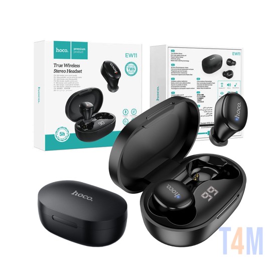 Auscultadores True Sem Fio Hoco EW11 Melody Bluetooth V5.1 Preto